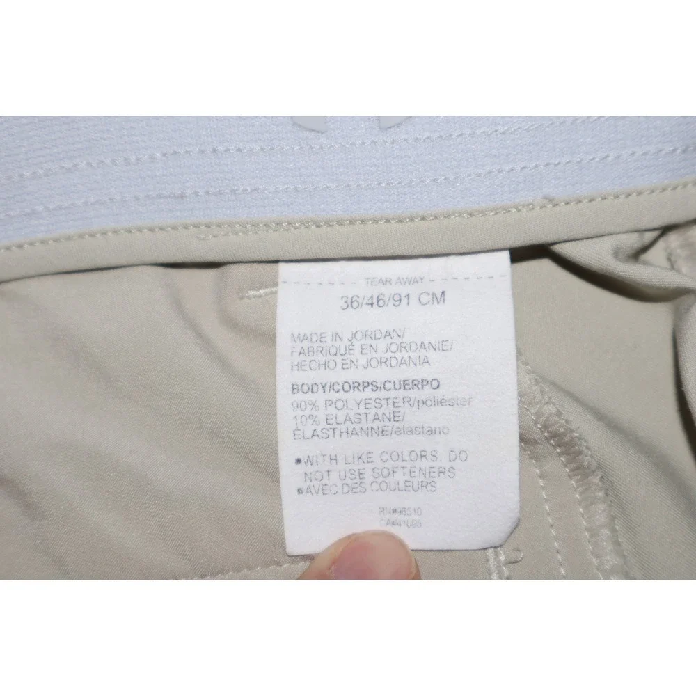 Under Armour Golf Shorts Mens 36 Tan Performance Flat Polyester Blend **